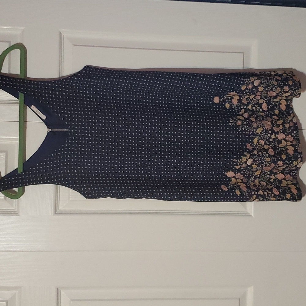 Navy blue and flower dress